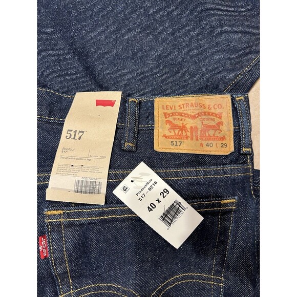Levis Jeans Mens 40x29 517 Boot Cut Blue Denim Cowboy Work Casual NEW - Picture 1 of 9